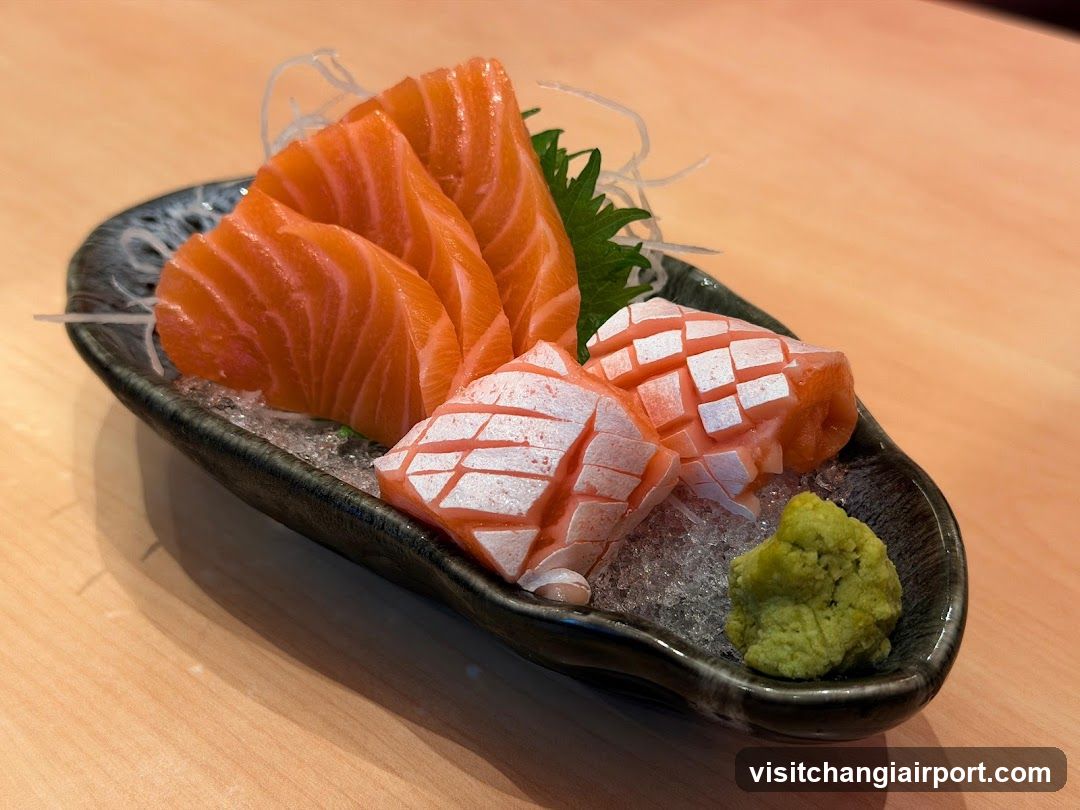 Sashimi Platter with Salmon and Wasabi