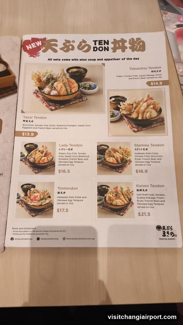 Ten Don Menu