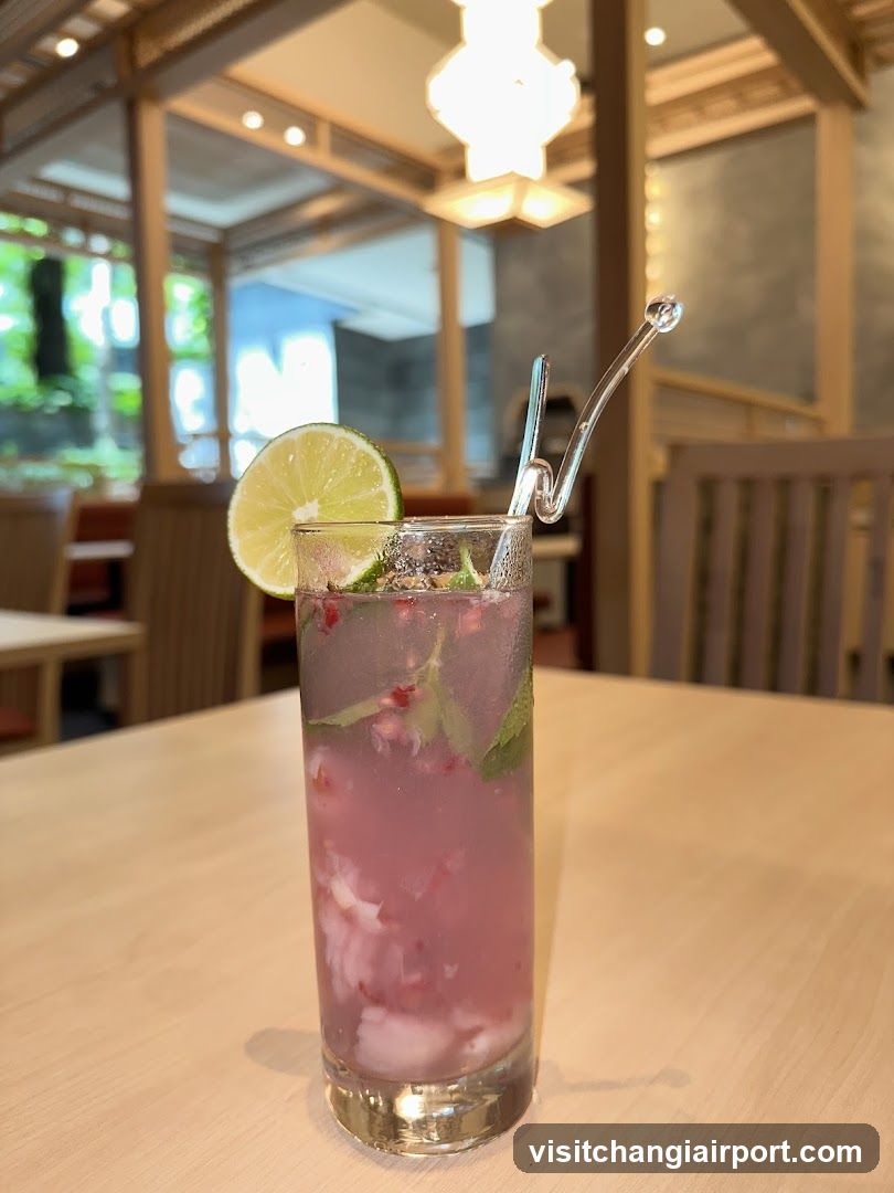 Pink Drink with Lime Garnish