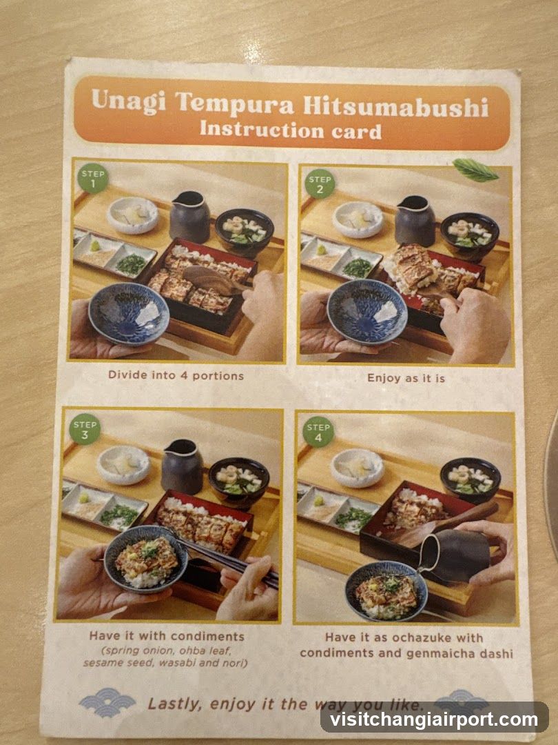 Unagi Tempura Hitsumabushi Instruction card