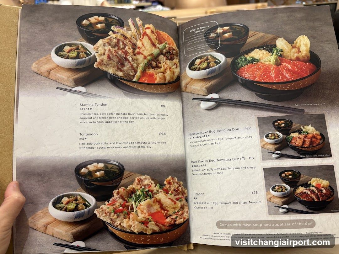 Japanese Tempura Menu Page
