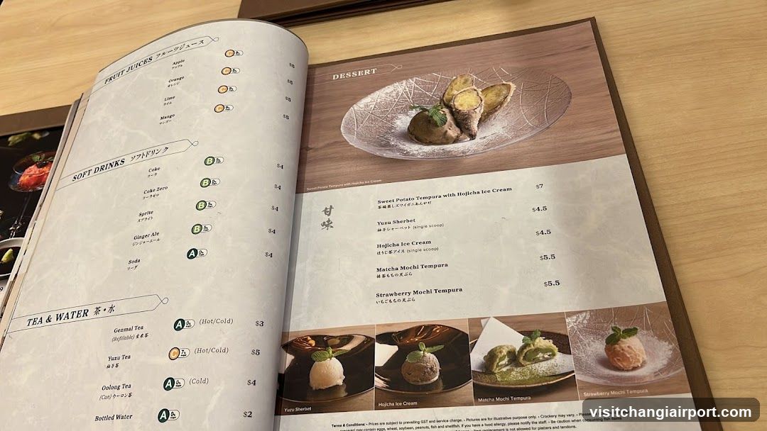 Japanese Dessert and Drink Menu