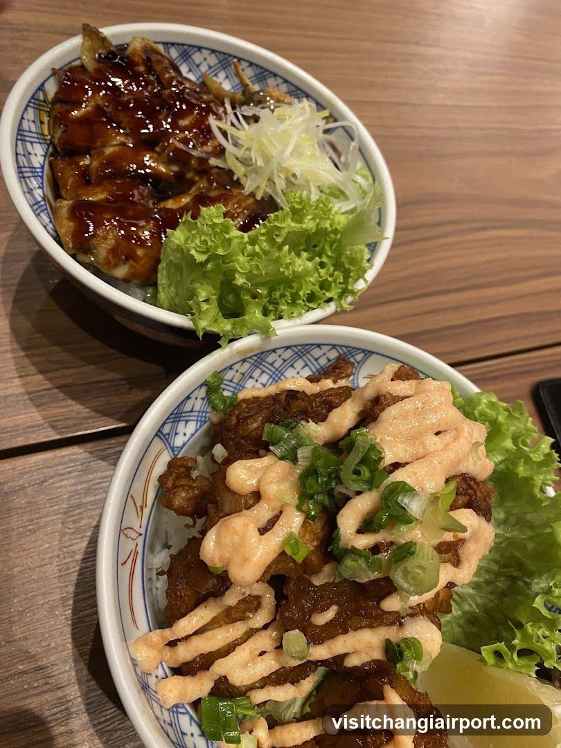 Eggs and Chicken Rice Bowls