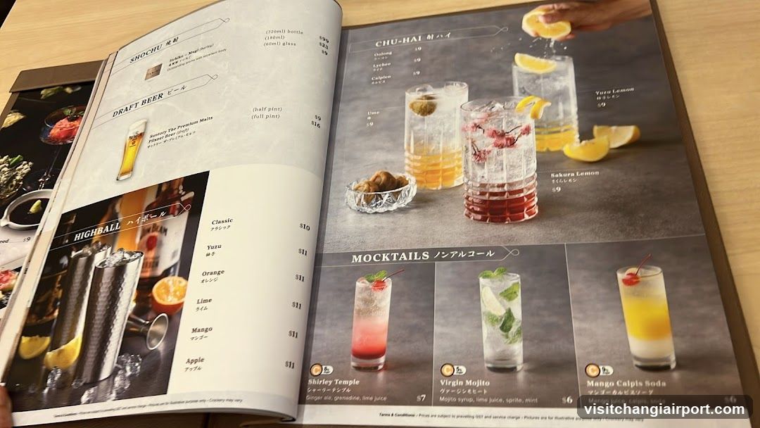 Japanese Bar Menu
