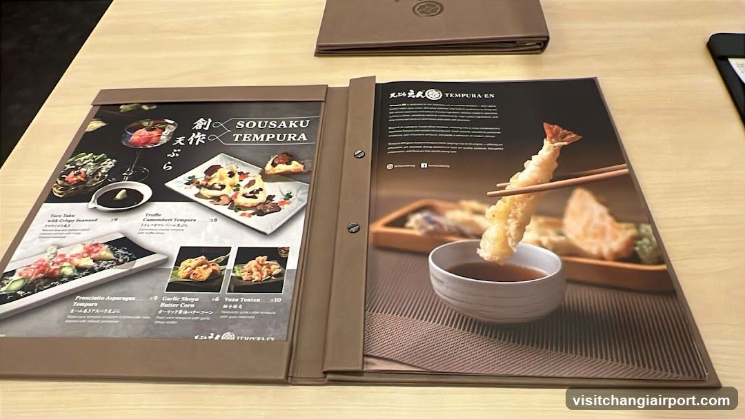 Sousaku Tempura Menu
