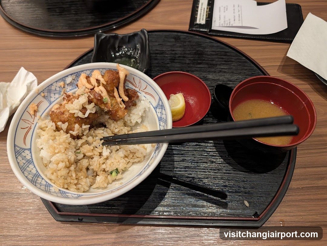 Japanese Meal with Karaage and Rice