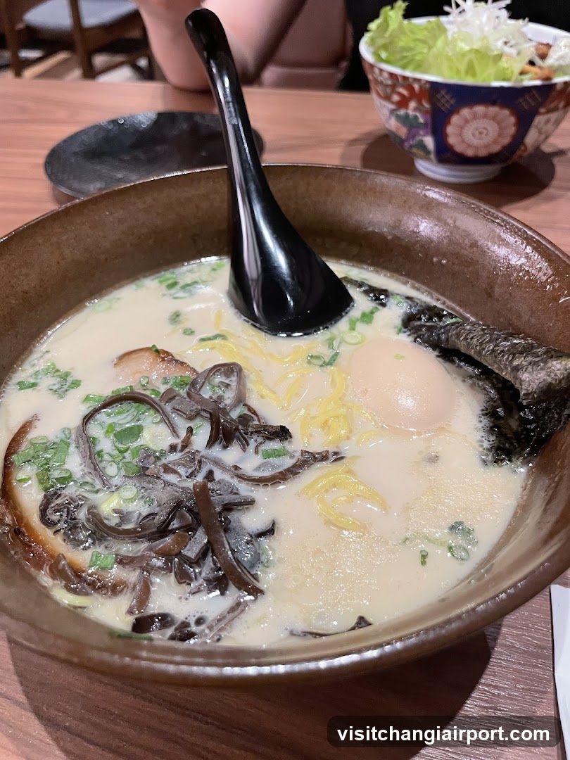 Ramen Bowl with Soft-Boiled Egg and Tofu Skin