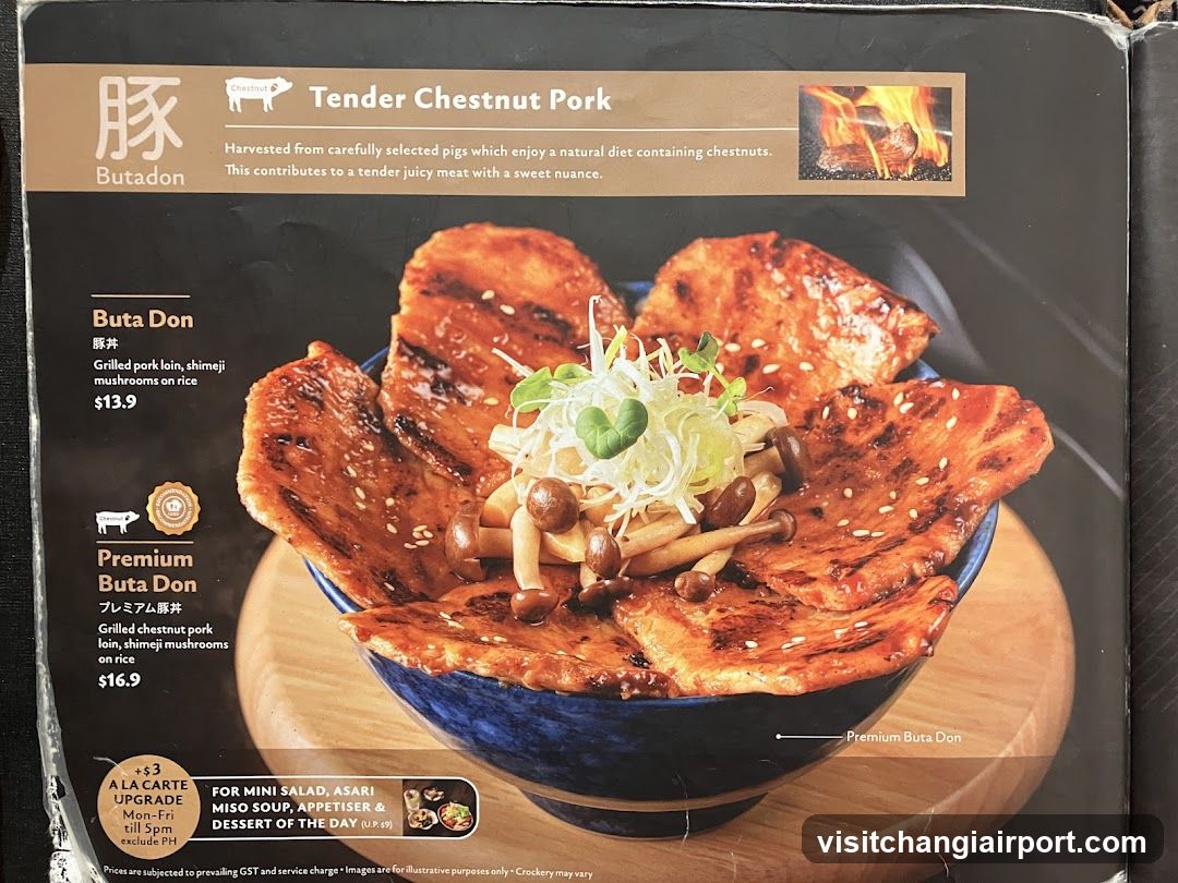 Tender Chestnut Pork Menu Page