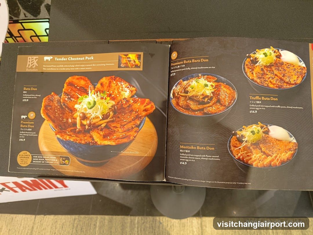 Buta Don Menu Page