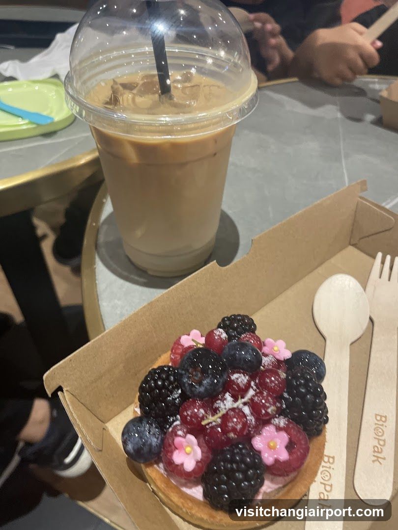 Beverage and Fruit Tart