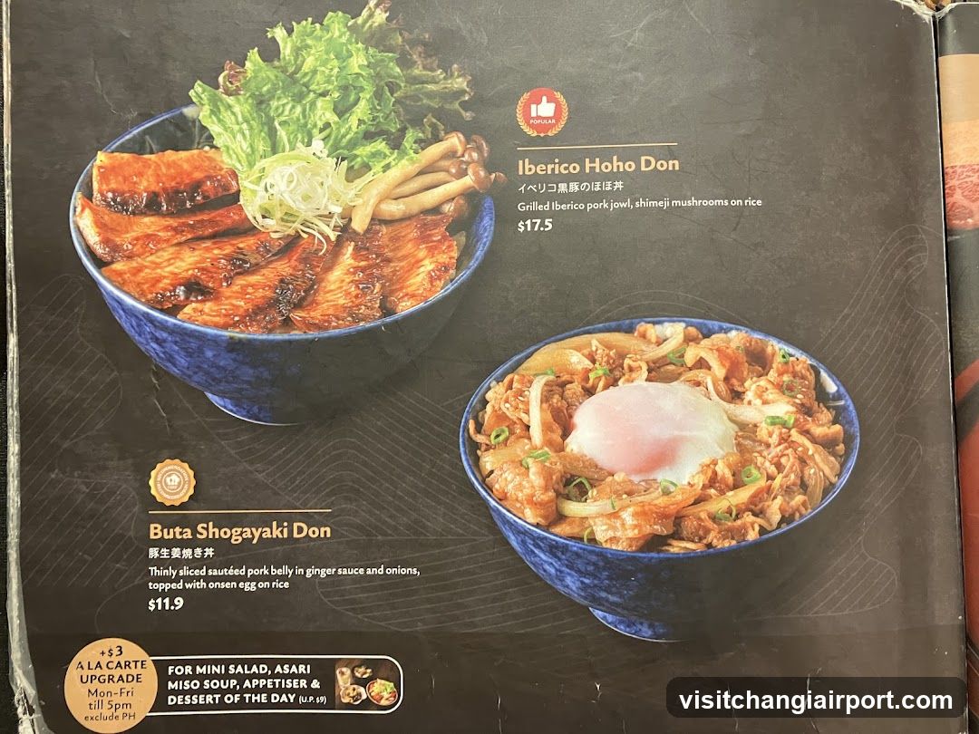 Iberico Hoho Don & Buta Shogayaki Don Menu Page