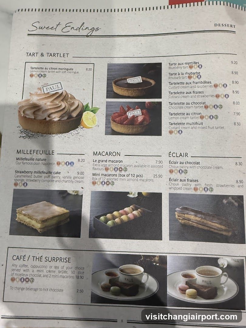 Sweet Endings Dessert Menu