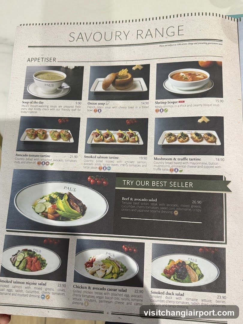 Savoury Range Menu