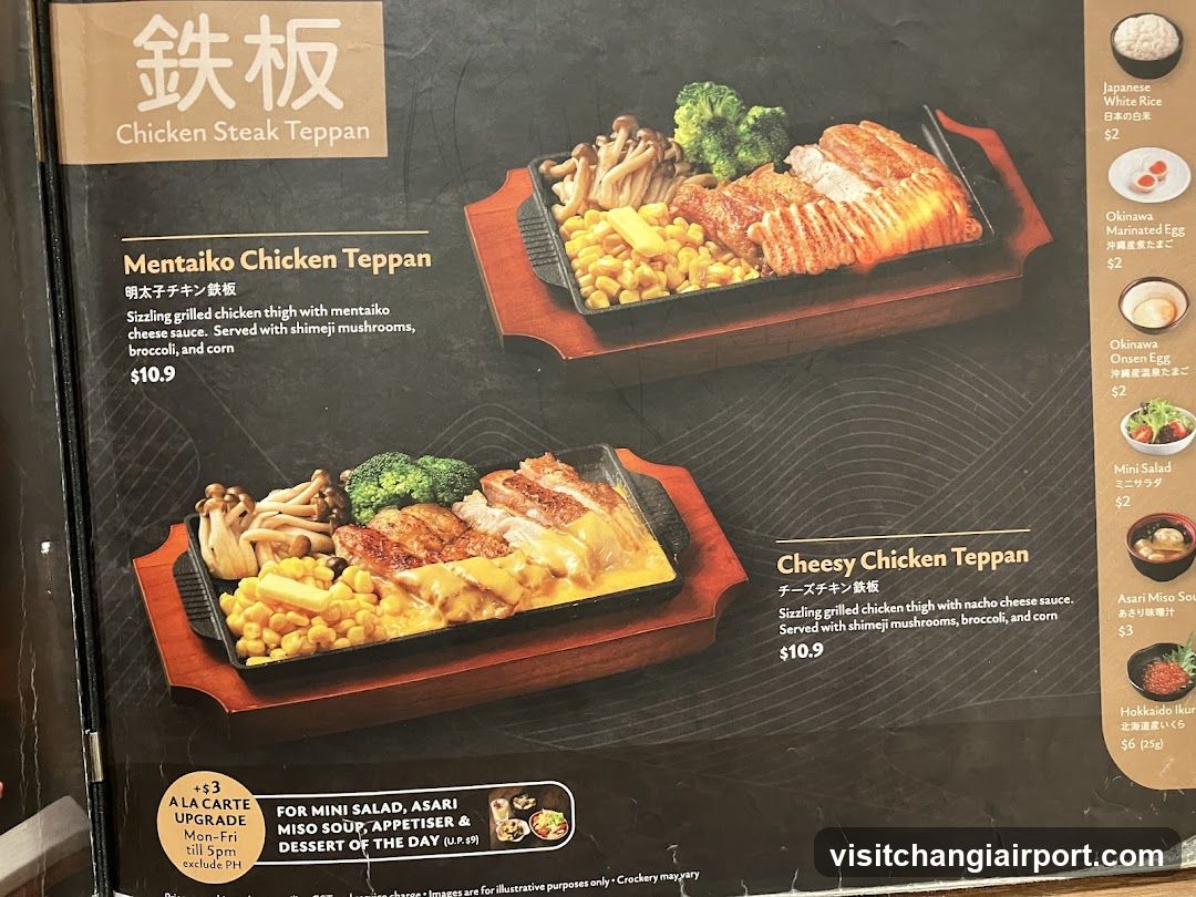Chicken Steak Teppan Menu Page