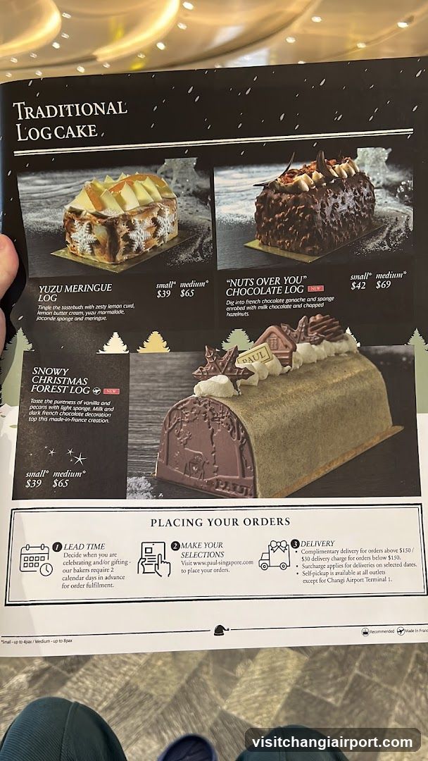 Traditional Log Cake Menu