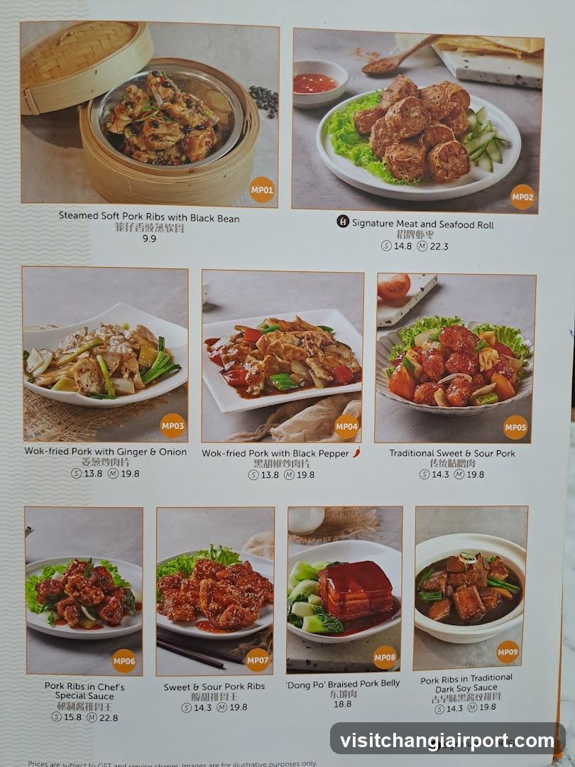 Pork Dishes Menu