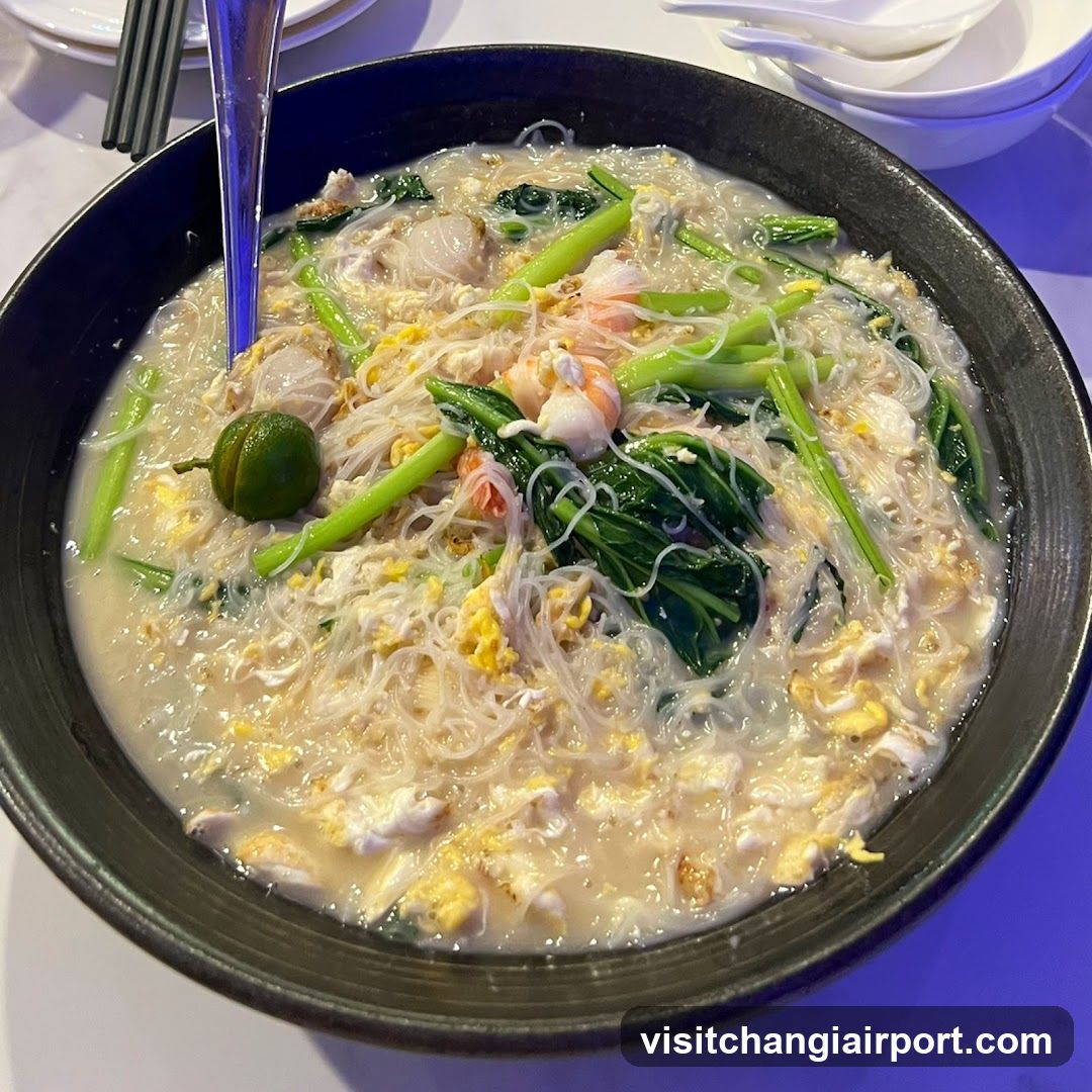 Noodle Soup with Vegetables and Shrimp
