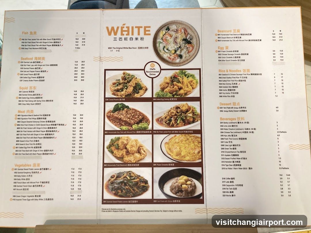 WHITE - Three Bar White Rice Noodles Menu
