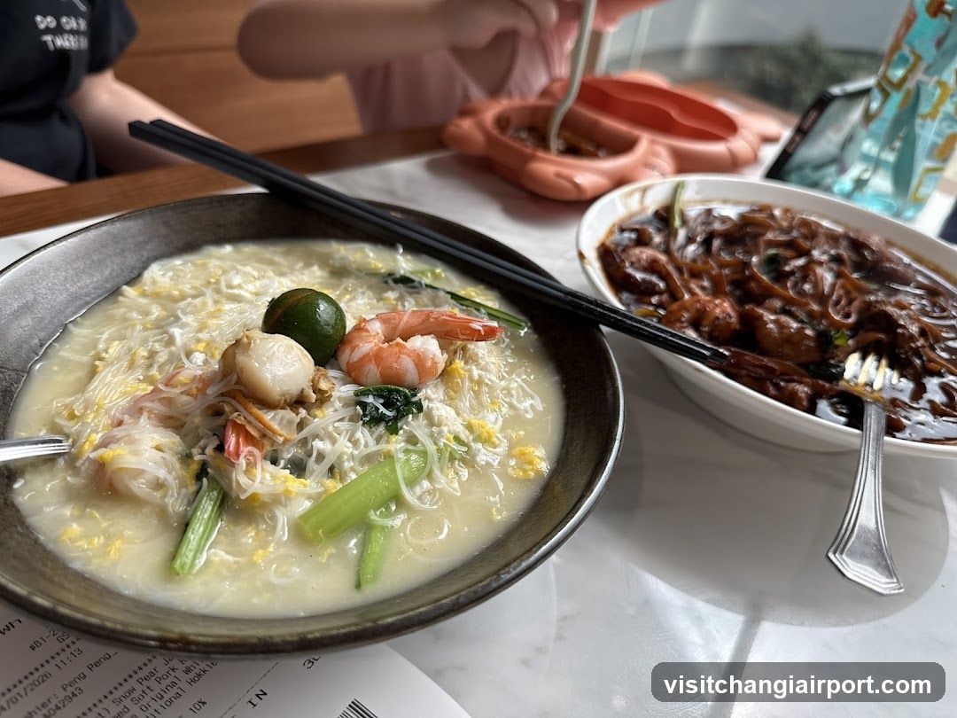 Dining Table with Noodle Dishes