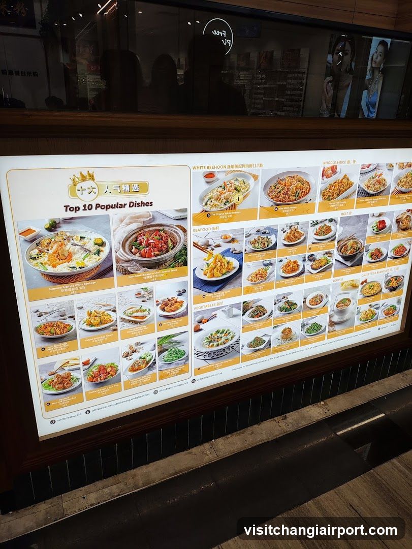 Top 10 Popular Dishes Menu Board