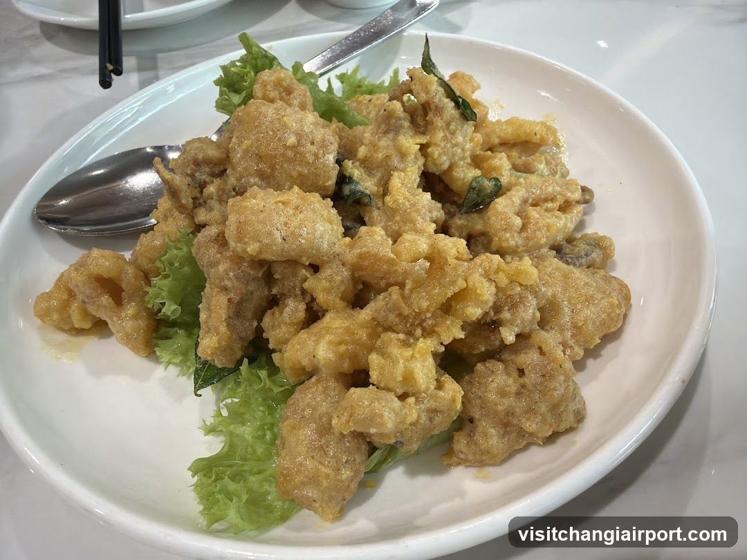 Fried Chicken Dish with Lettuce Garnish