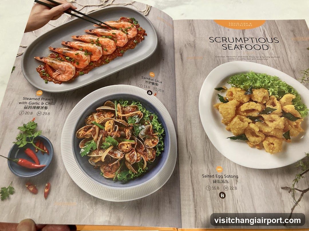 Scrumptious Seafood Menu Page