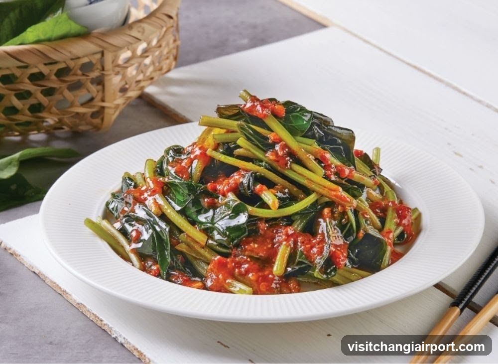 Stir-fried Spinach with Chili Sauce
