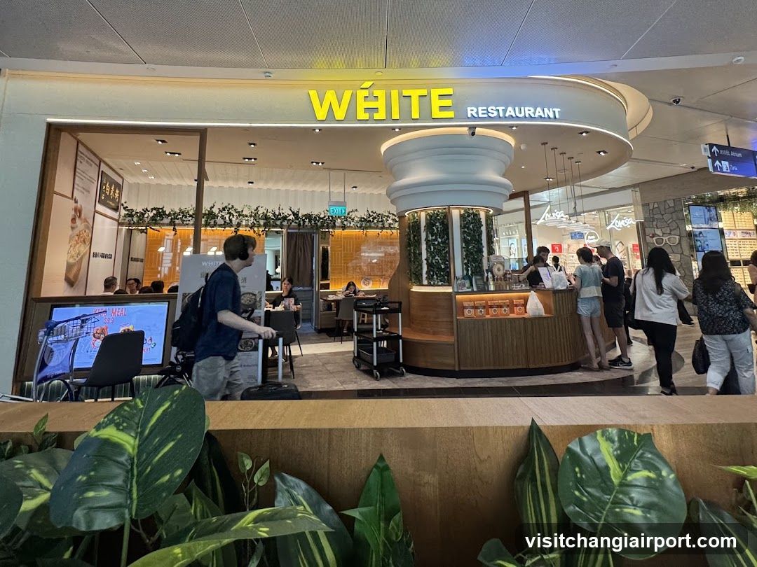 White Restaurant Interior View