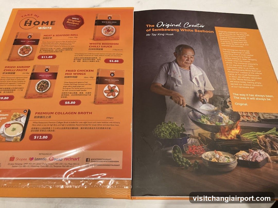 Take Me Home White Menu