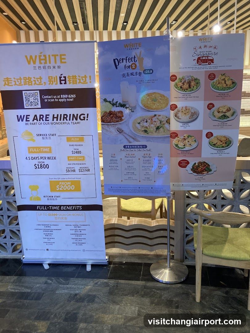 White Rice Shop Recruitment and Menu Display