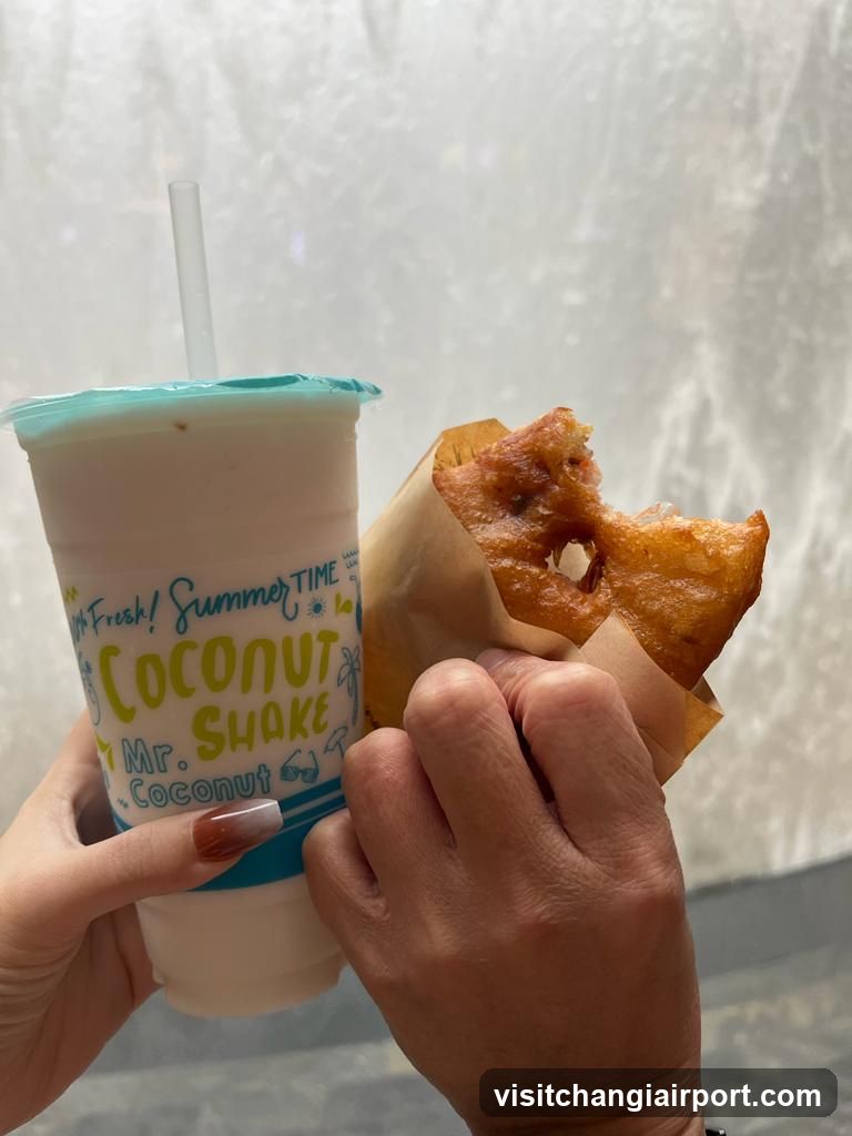 Coconut Shake and Fried Food