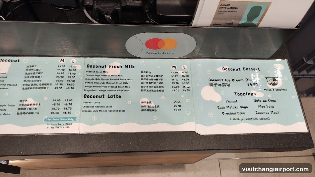 Coconut Menu Board