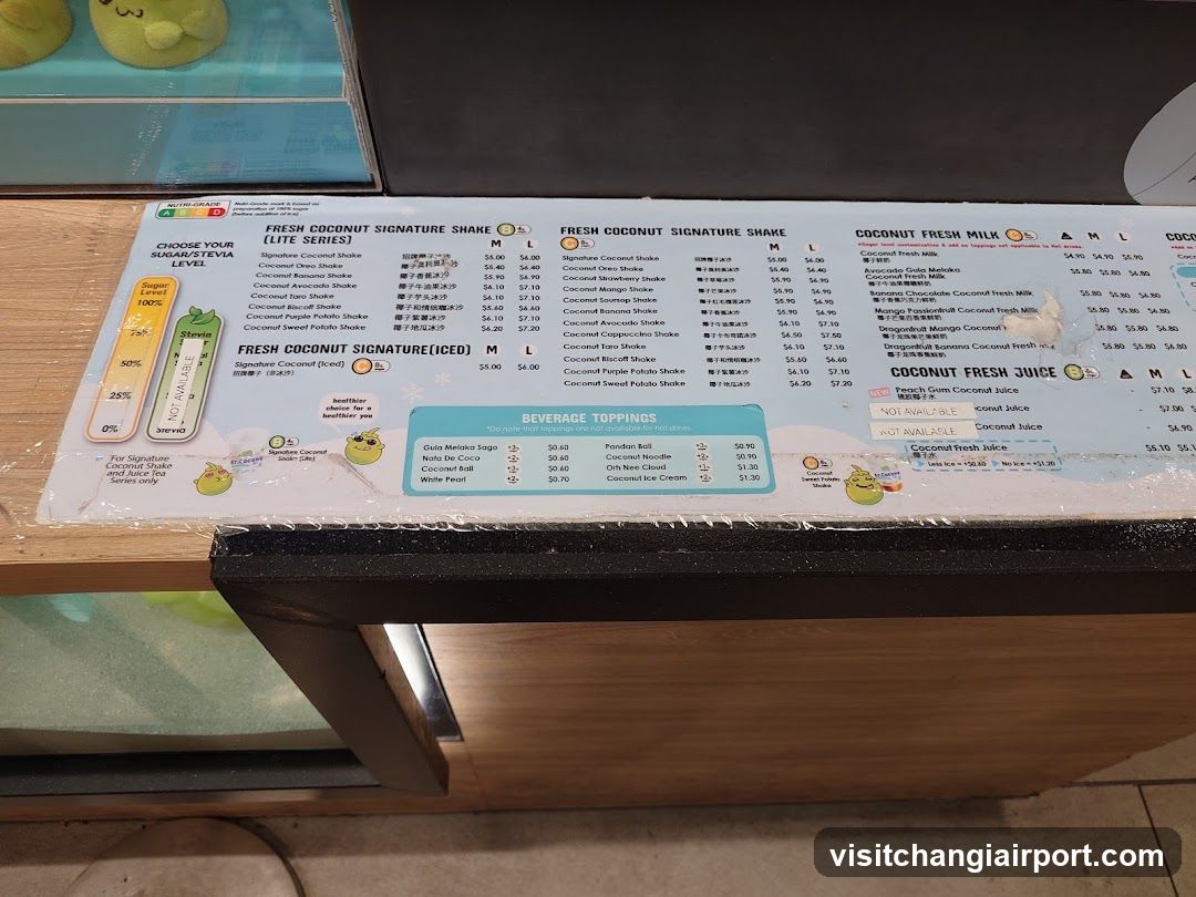 Coconut Fresh Menu Board