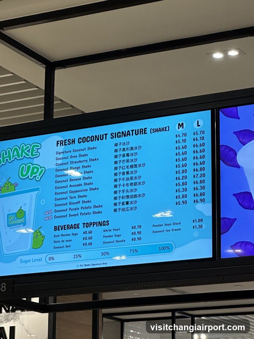 Fresh Coconut Signature Menu Board