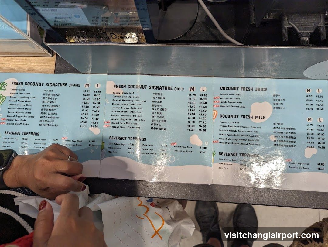 Fresh Coconut Signature Menu