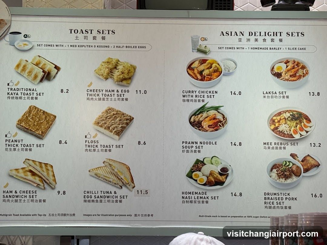 Toast Sets & Asian Delight Sets Menu Board