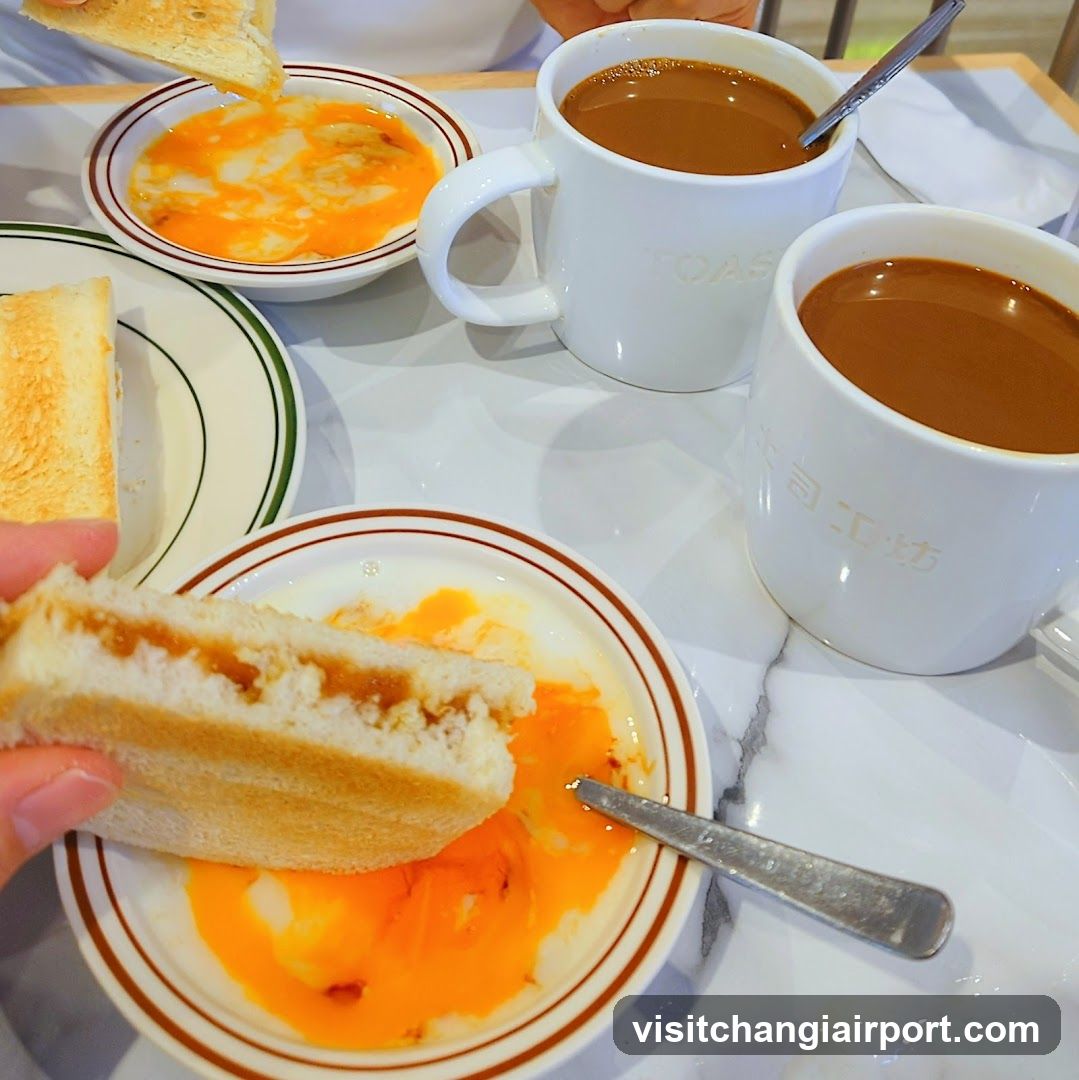 Breakfast Spread with Toast and Coffee