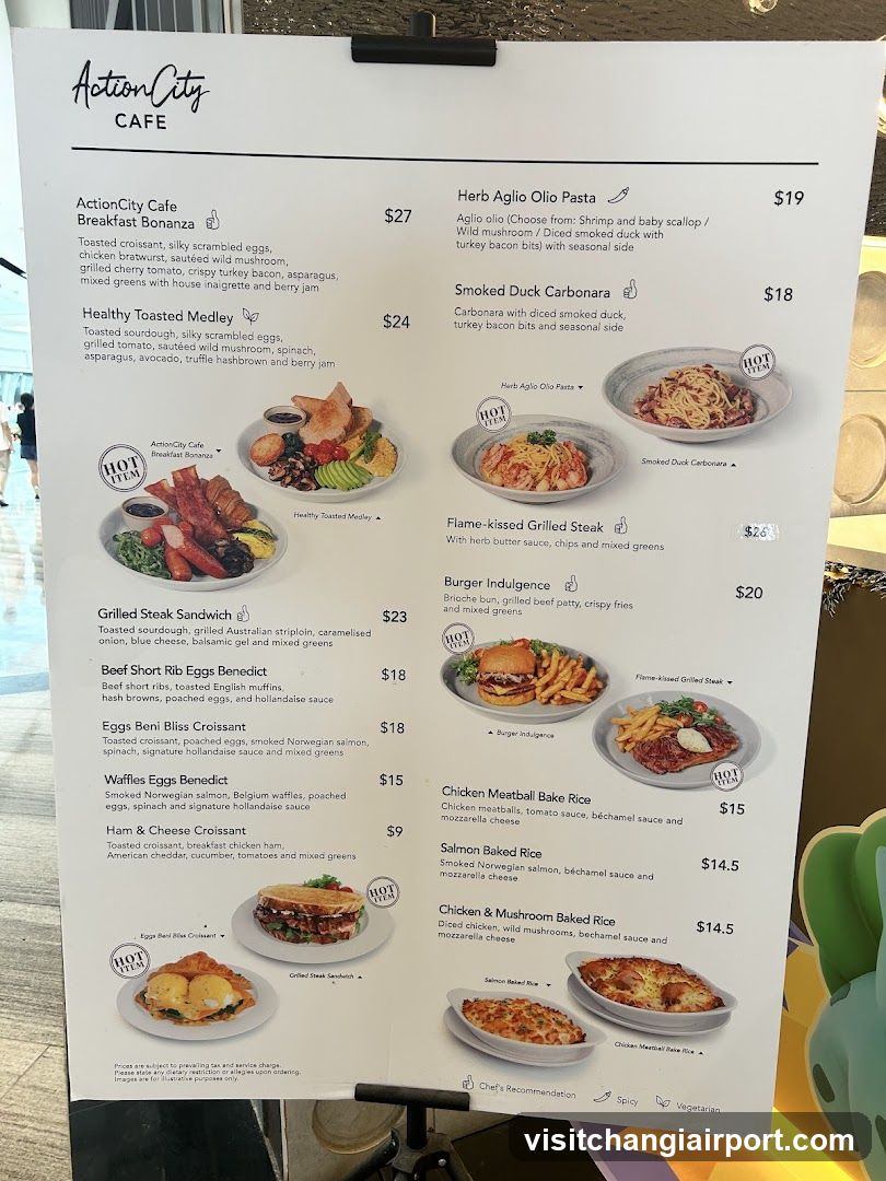 ActionCity Cafe Menu