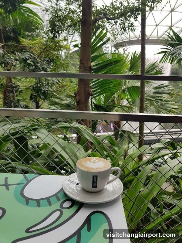 Coffee in a lush garden setting