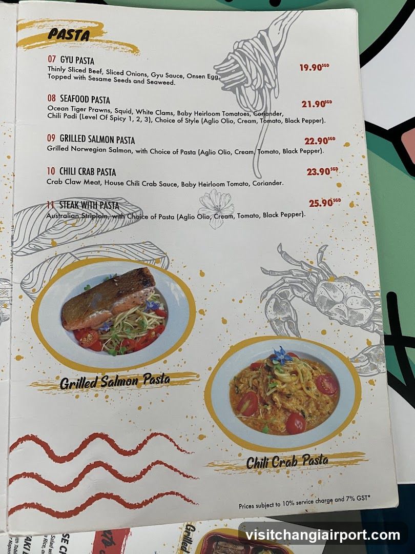Pasta Menu Page