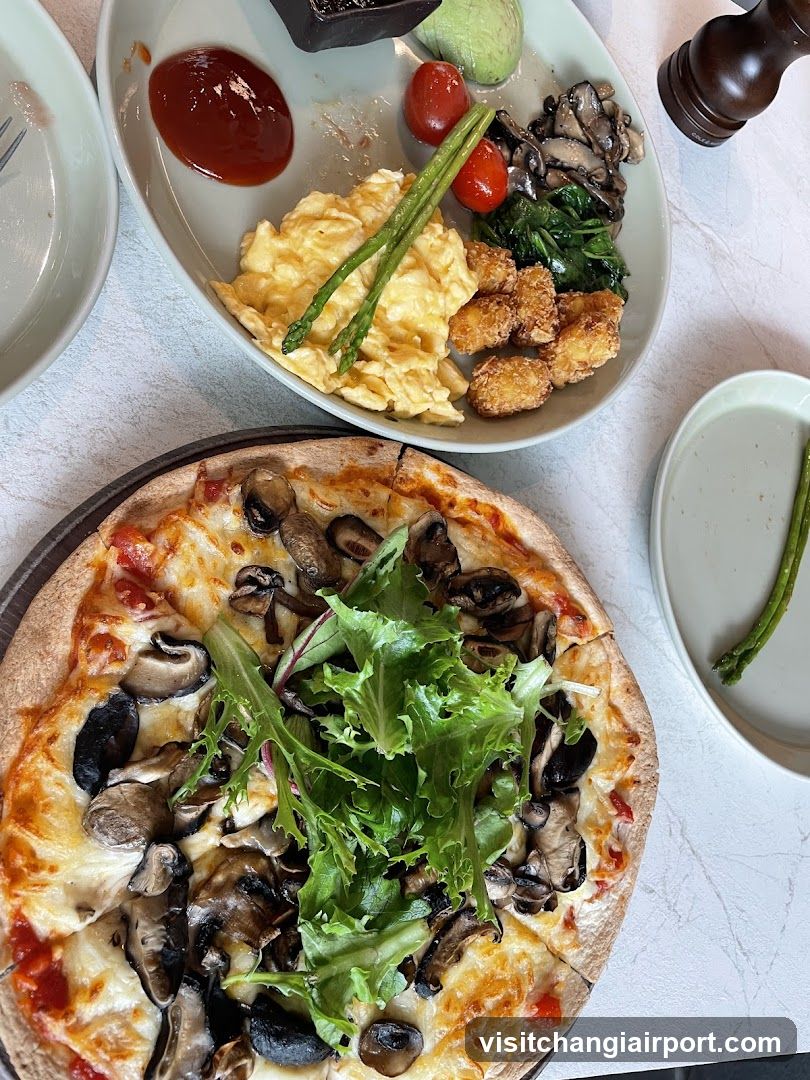 Breakfast and Pizza Meal