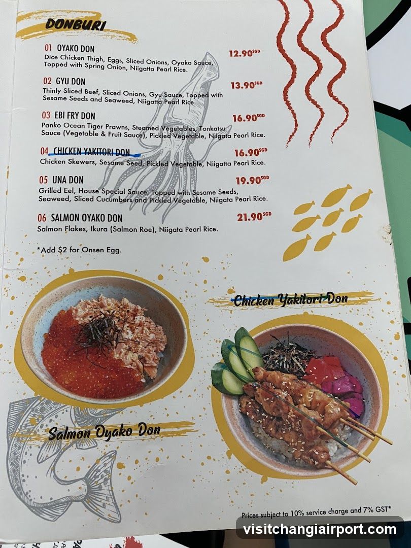 Donburi Menu