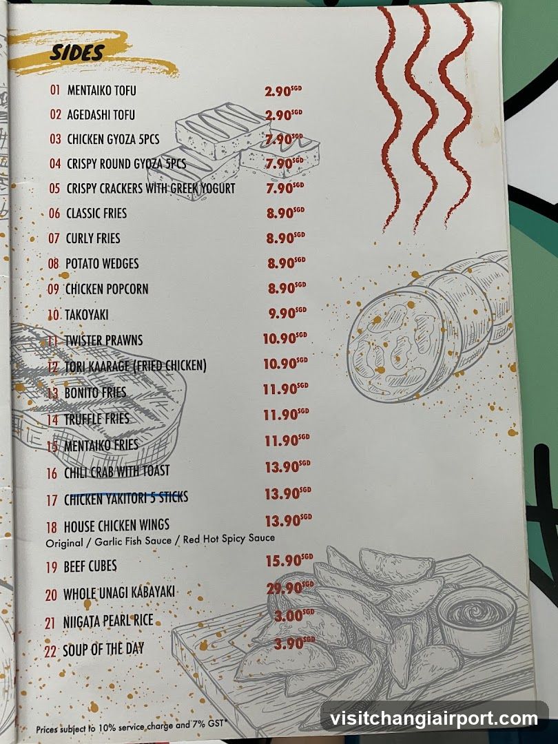 Sides Menu Page