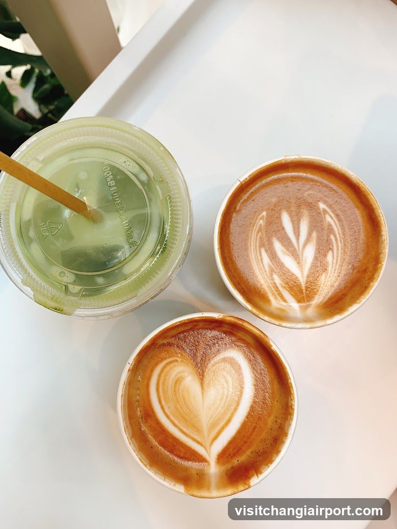Coffee and Matcha Latte