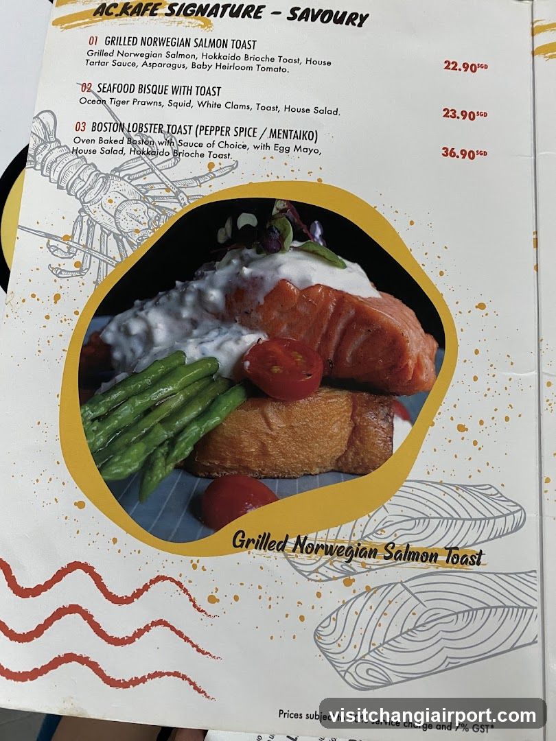 Acafe Signature - Savoury Menu Page