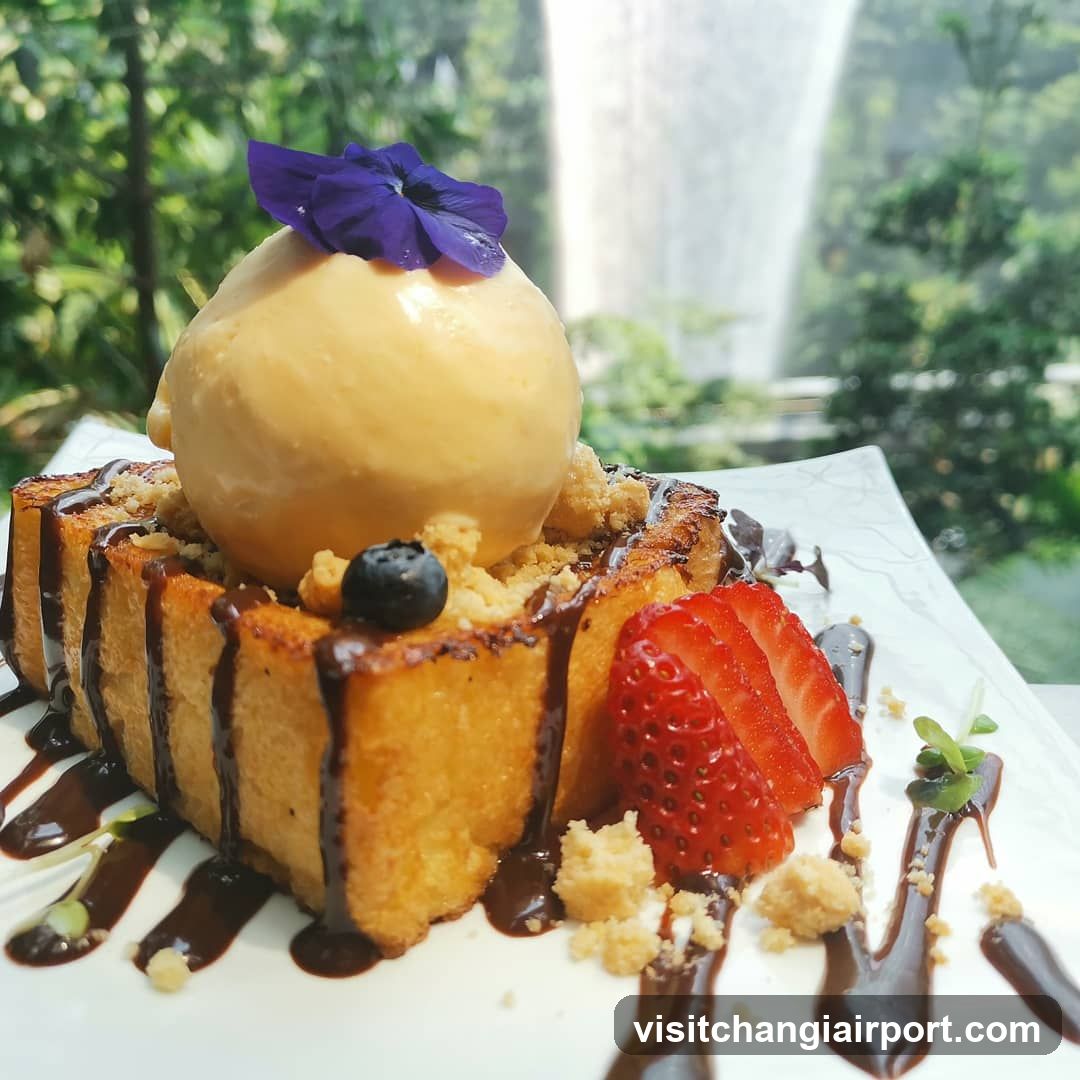 French Toast with Ice Cream and Strawberry