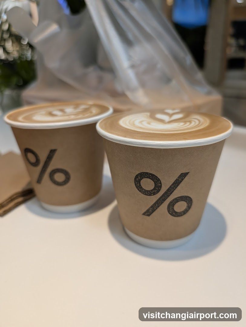 Coffee Cups with Latte Art