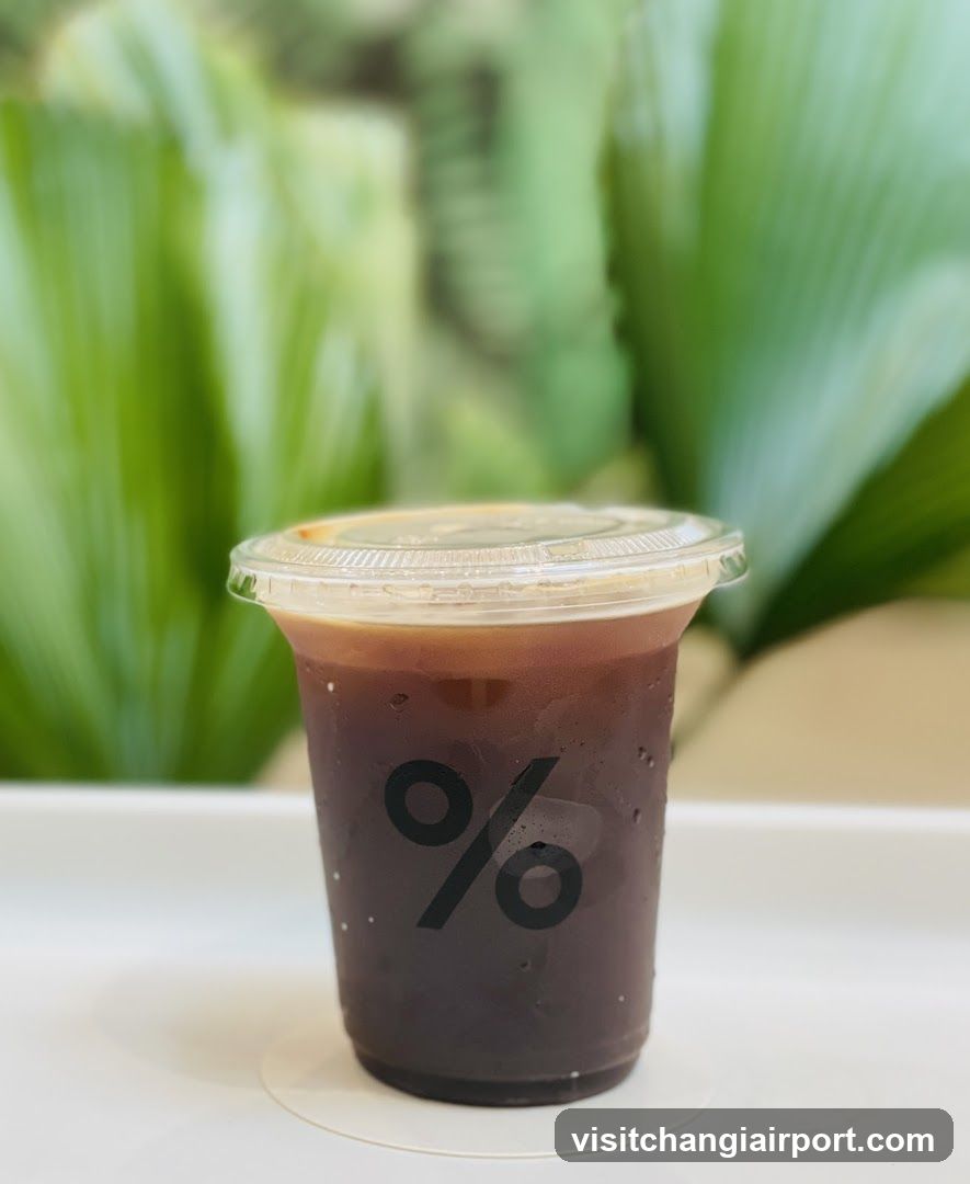 Iced Coffee with % Logo