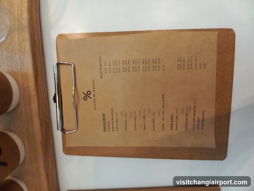 Coffee Menu on Clipboard