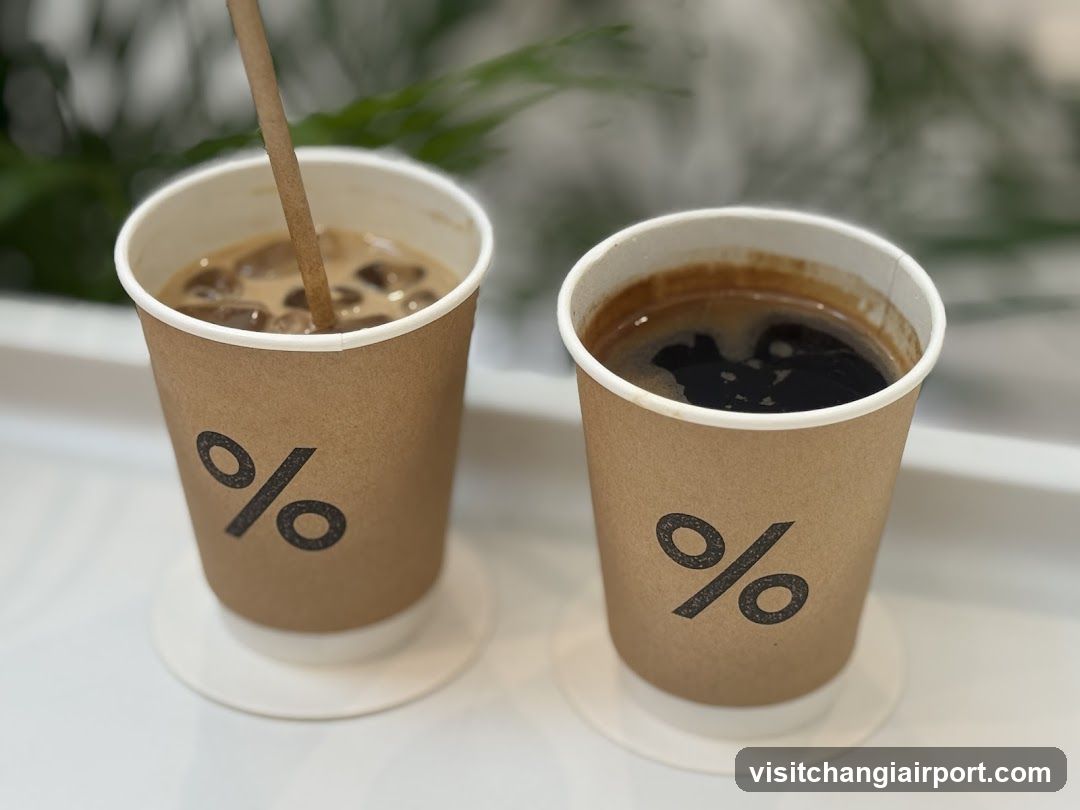 Coffee Cups with % Logo